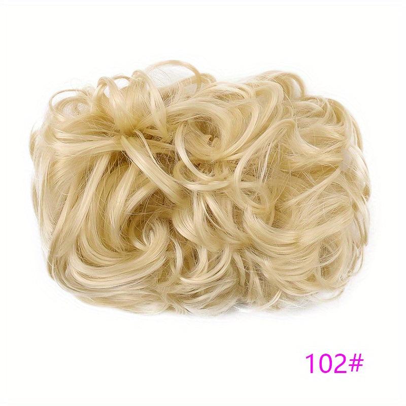 Wavy Donut Chignon Hair Extension Messy Updo for Women and Girls