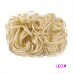 Wavy Donut Chignon Hair Extension Messy Updo for Women and Girls