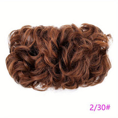 Wavy Donut Chignon Hair Extension Messy Updo for Women and Girls