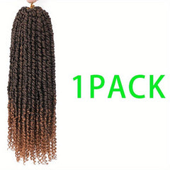 8pk 10in Pre Twisted Passion Twist Hair Extensions Short for Women Ombre Golden