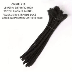 6 Inch Synthetic Loc Extensions 10 Strands Full Synthetic Dreadlock Extensions