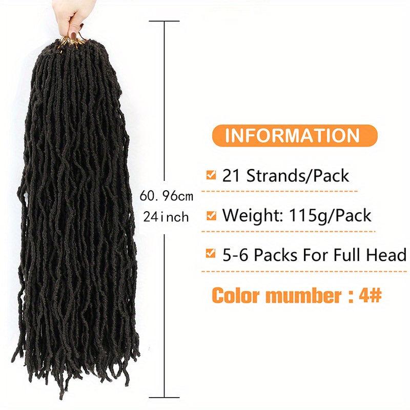 Faux Locs Synthetic Braids Curly Hair 21 Strands Crochet Hair Extensions