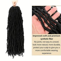 Faux Locs Synthetic Braids Curly Hair 21 Strands Crochet Hair Extensions