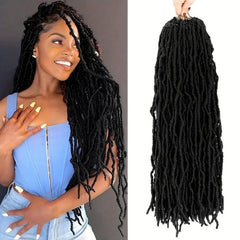 Faux Locs Synthetic Braids Curly Hair 21 Strands Crochet Hair Extensions