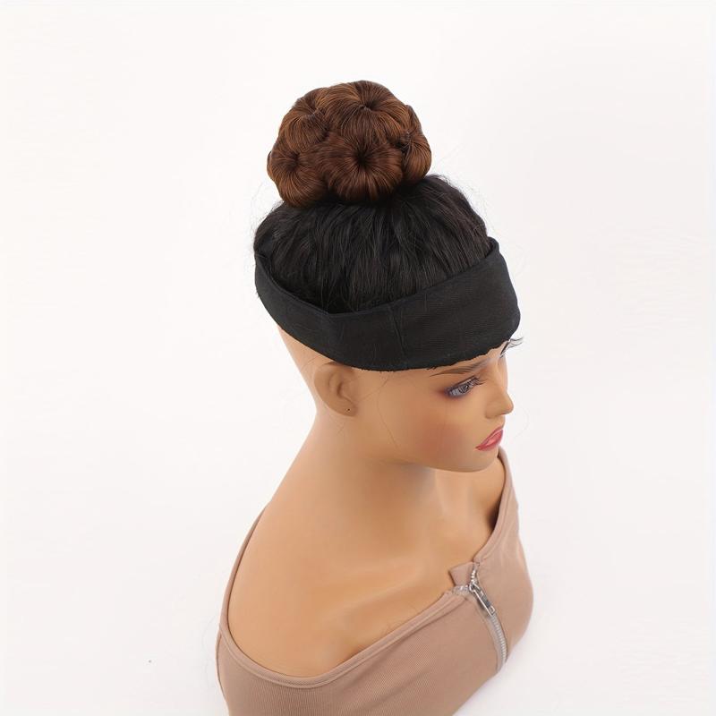 Flower Hair Buns Updo Chignon Clip In Extensions