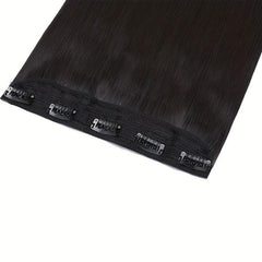 5 Clips Straight Hair Extensions, 60cm Synthetic Fiber Hair Pieces