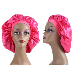 Double Layer Satin Bonnet Wide Band Soft Night Cap for Sleeping