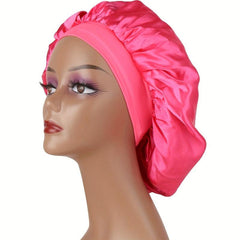 Double Layer Satin Bonnet Wide Band Soft Night Cap for Sleeping