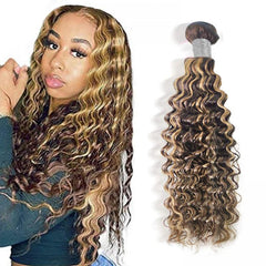 4 27 Ombre Highlight Brown Brazilian Virgin Human Hair 3 Bundles