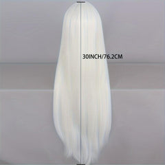 Long Synthetic Wig with Bangs for Costume and Cosplay