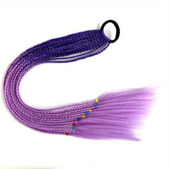 Rainbow Colorful Braiding Ponytail Extensions 55 88 Cm Long Ombre Braid Syntheti