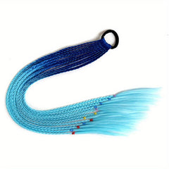 Rainbow Colorful Braiding Ponytail Extensions 55 88 Cm Long Ombre Braid Syntheti