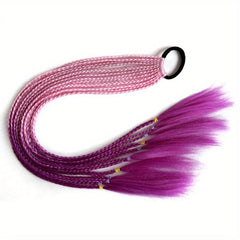 Rainbow Colorful Braiding Ponytail Extensions 55 88 Cm Long Ombre Braid Syntheti