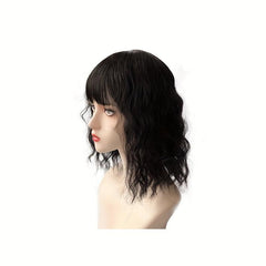 Curly Wavy Synthetic Hairpieces Topper Natural Brown 18 14 Inch