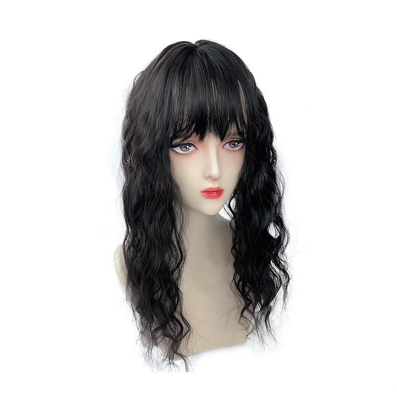 Curly Wavy Synthetic Hairpieces Topper Natural Brown 18 14 Inch