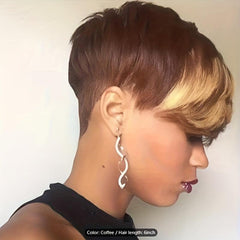 Short Ombre Brown Hair Wig Short Ombre Layered Wig Synthetic Wigs For Women