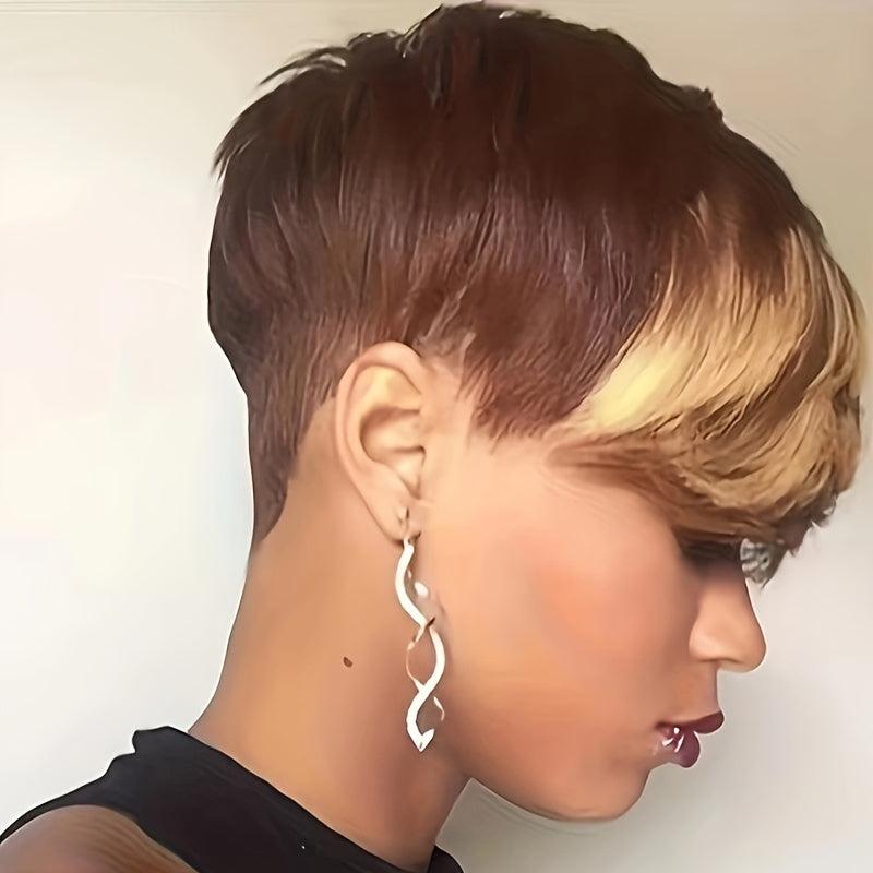 Short Ombre Brown Hair Wig Short Ombre Layered Wig Synthetic Wigs For Women