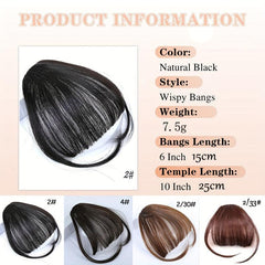 Clip In Bangs for Thin Hair Front Wig - Sleek and Stylish Fringes