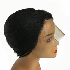 Short Human Hair Pixie Cut Lace Front Wig