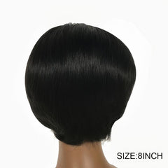Short Human Hair Pixie Cut Lace Front Wig