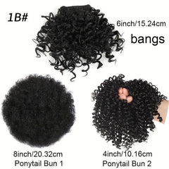 20 32 Cm Afro Puff Hair Bun Kinky Curly Drawstring Ponytail Extensions