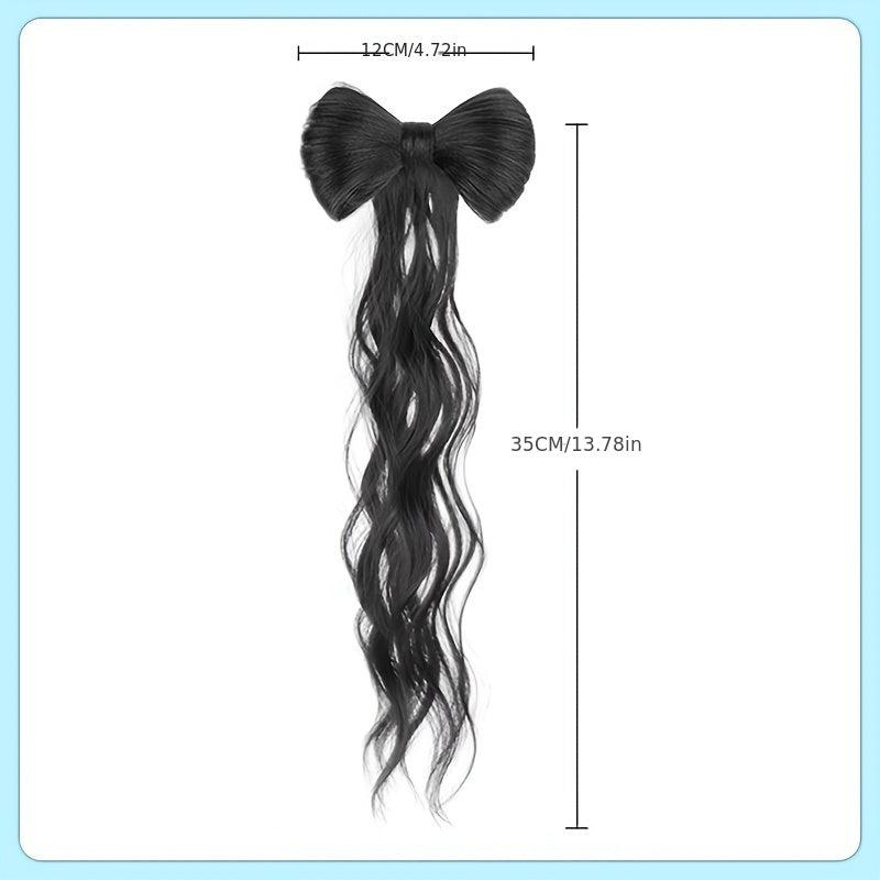 Bowknot Hair Bun Claw Clip Extensions for Daily Use