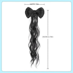 Bowknot Hair Bun Claw Clip Extensions for Daily Use