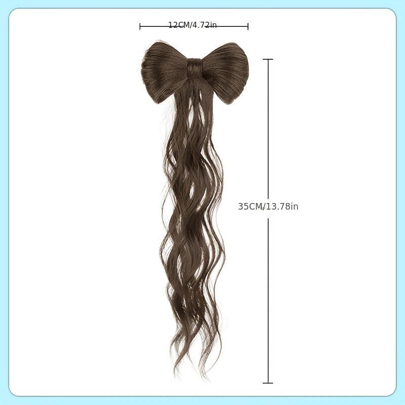 Bowknot Hair Bun Claw Clip Extensions for Daily Use
