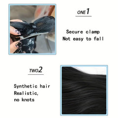 Bowknot Hair Bun Claw Clip Extensions for Daily Use