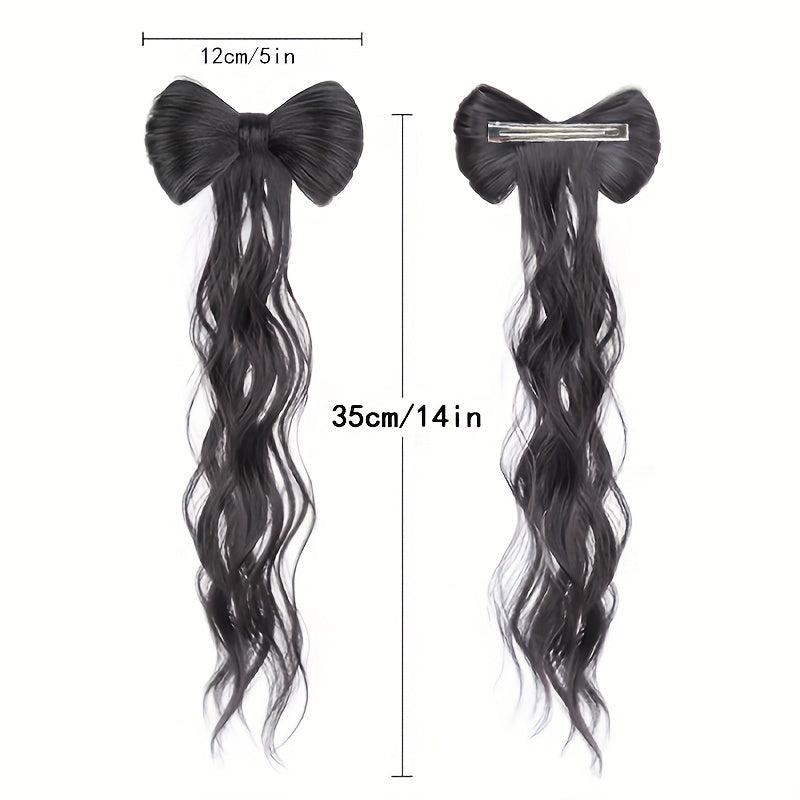 Bowknot Hair Bun Claw Clip Extensions for Daily Use