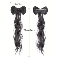Bowknot Hair Bun Claw Clip Extensions for Daily Use