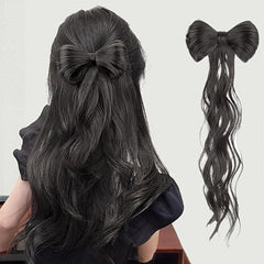 Bowknot Hair Bun Claw Clip Extensions for Daily Use