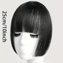 10in Hime Cut Hair Bangs With Sideburns Synthetic Clip In Hair Extensions