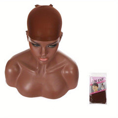 2Pcs Wig Caps Stocking Cap Hairnets Beige For Long Hair Wigs + Stocking Wig Cap
