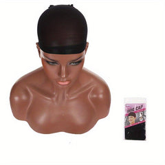 2Pcs Wig Caps Stocking Cap Hairnets Beige For Long Hair Wigs + Stocking Wig Cap