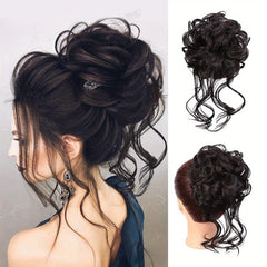 Messy Curly Hair Bun Updo Extension for Women Girls