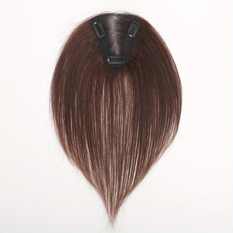 Human Hair Piece Silk Base for Women Clip In Toppers Hairpiece Middle Part