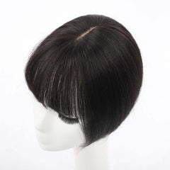 Human Hair Piece Silk Base for Women Clip In Toppers Hairpiece Middle Part