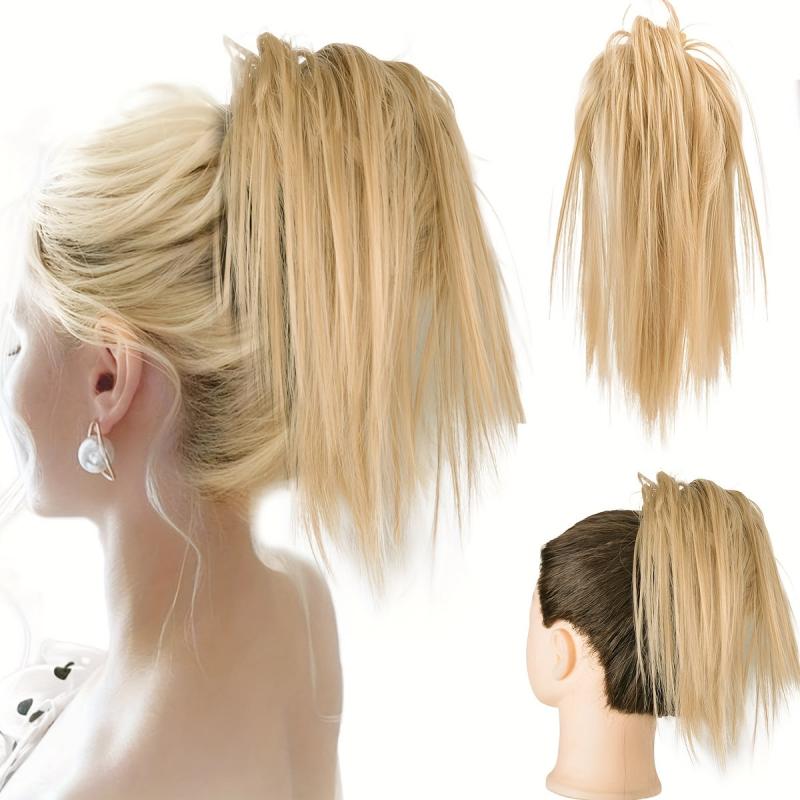 Wavy Curly Messy Bun Claw Clip Hair Chignon Women