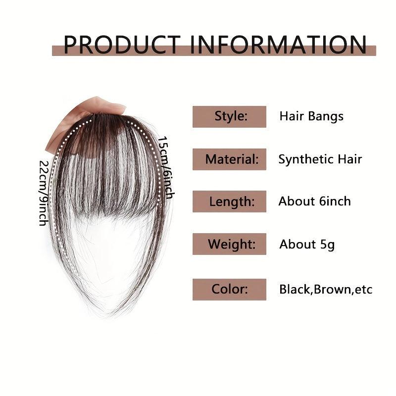 Clip In Hair Bangs Synthetic Hairpieces For Women