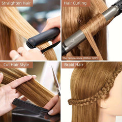 Mannequin Head with 70 Hair + Clamp Holder