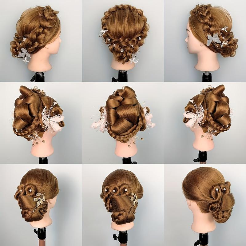 Mannequin Head with 70 Hair + Clamp Holder