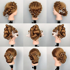 Mannequin Head with 70 Hair + Clamp Holder