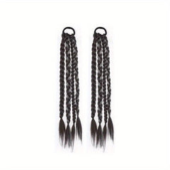 Y2K Synthetic Fiber Ponytail Extensions Long Braided Hairpieces