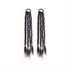 Y2K Synthetic Fiber Ponytail Extensions Long Braided Hairpieces