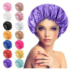 Breathable Double Layer Satin Bonnet for Women