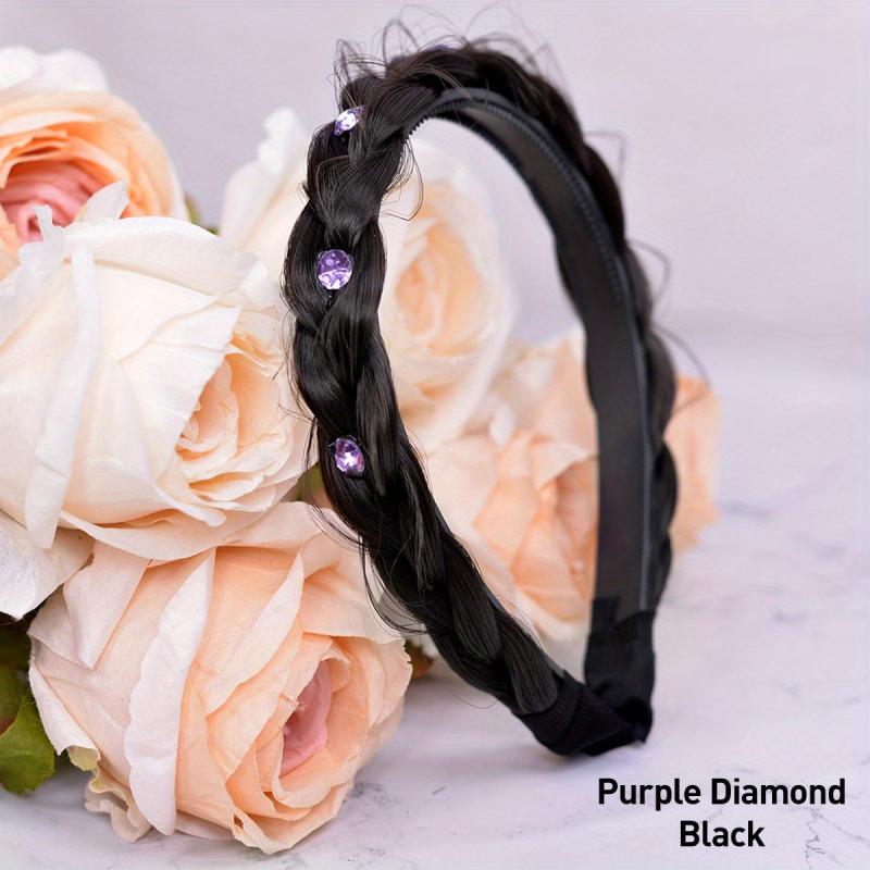 Diamond Adorned Box Braids Headband Hair Extensions