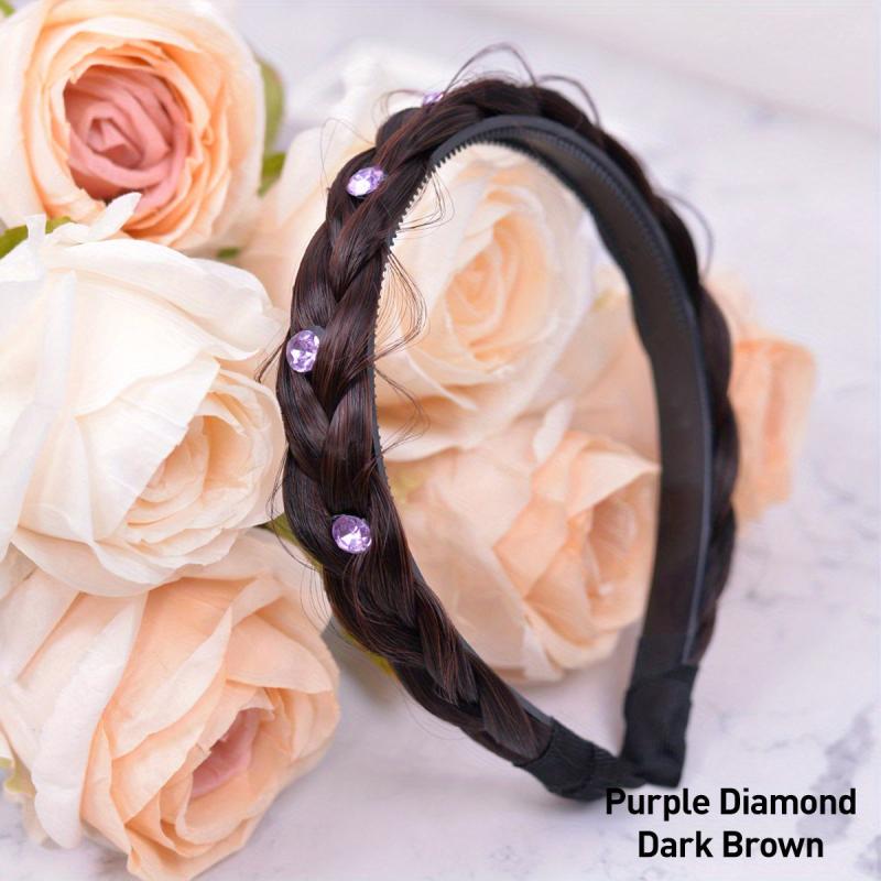 Diamond Adorned Box Braids Headband Hair Extensions