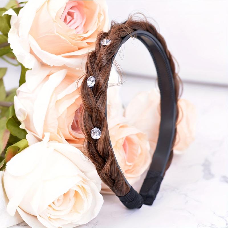 Diamond Adorned Box Braids Headband Hair Extensions
