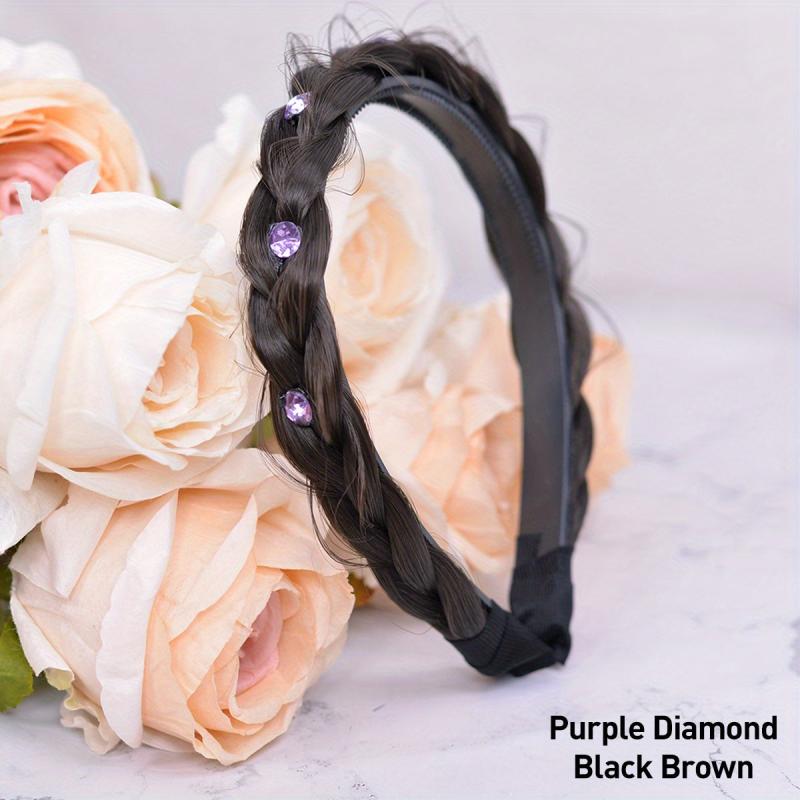 Diamond Adorned Box Braids Headband Hair Extensions